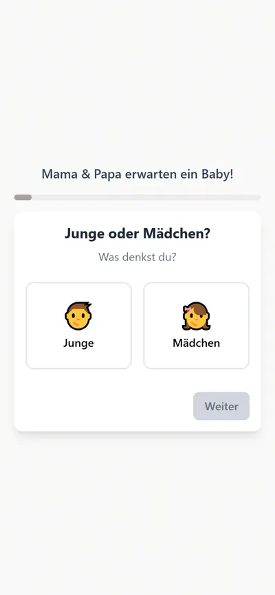 Baby Tippspiel im Neutral Design